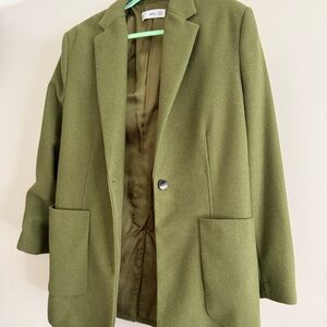 Mango Khaki Women's Blazer